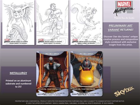 With 18 packs per box, collectors could expect at least four and possibly five. . 2022 marvel masterpieces checklist